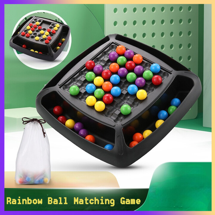 Pop Rainbow Bead Elimination Puzzle Game | Funny Color Cognitive Chess Game | Candy Crush | Magic Matching Ball Board Game | Parent-Child Family Toy for Kid Boys Girls 4+